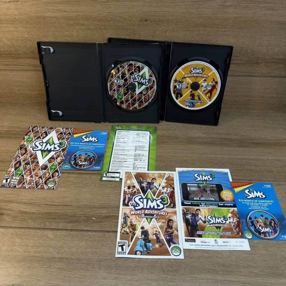 The‎ Sims 3 and Sims 3: World Adventures (Windows/Mac, 2009) Complete CIB